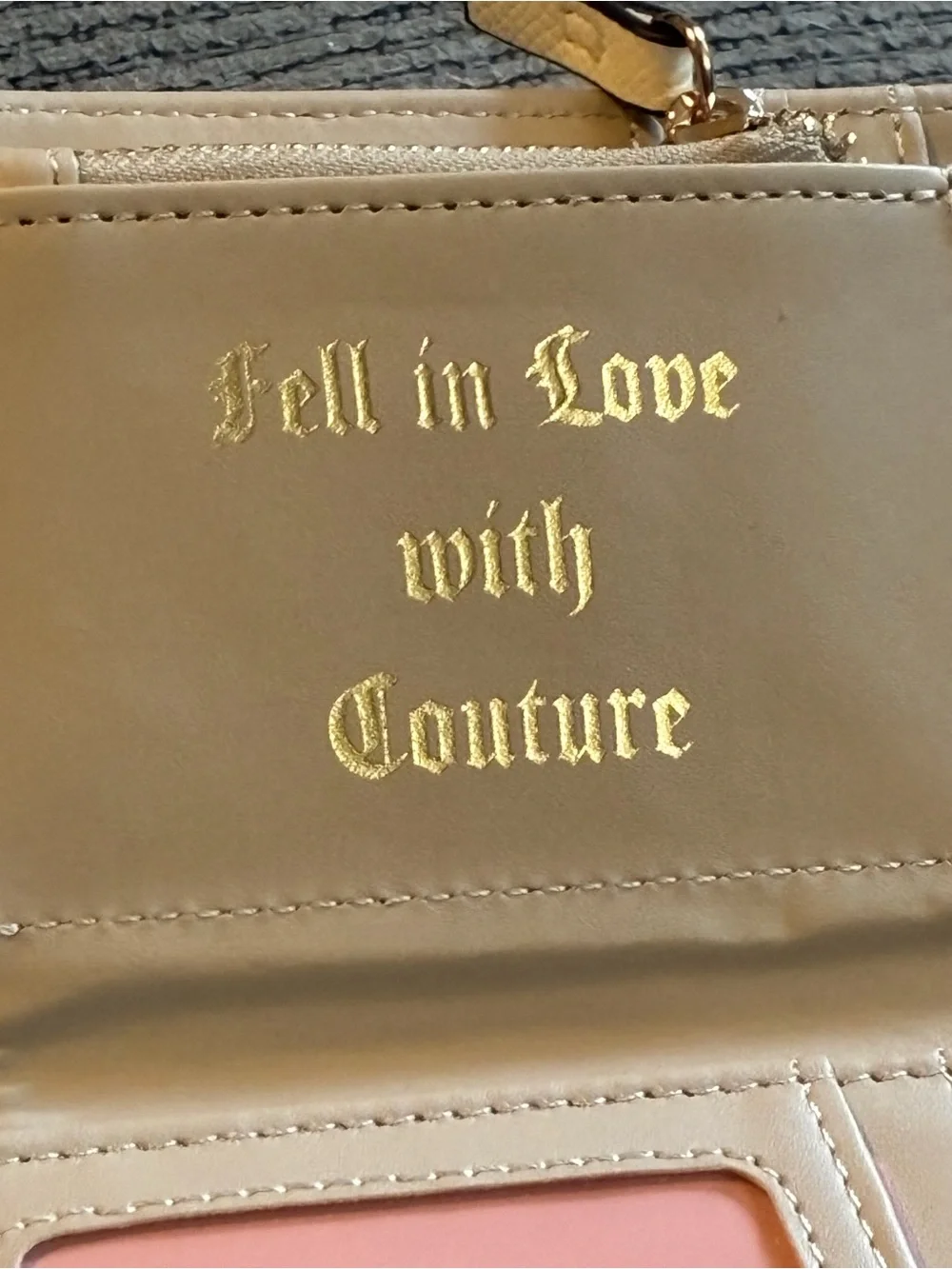 NWT “All Things Juicy Tab Card Wallet” Color Angel With Crystal